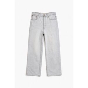 Madewell Perfect Vintage Wide Leg Cropped Jeans Light Wash Blue 30 25.5 Inseam